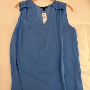Banana Republic Sky Blue Ruffle Blouse
